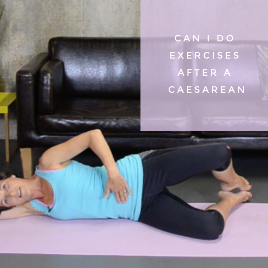 lady doing exercises after a caesarean