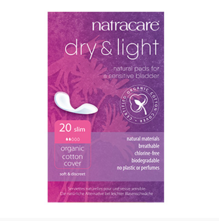 natracare and cottons incontinence pads